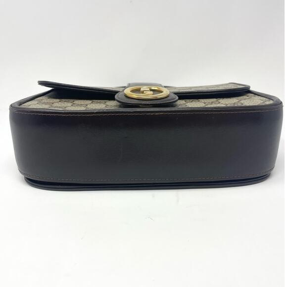 Gucci Vintage GG Monogram Supreme Blondie Top Handle Bag PVC Leather Beige Brown - Picture 7 of 17